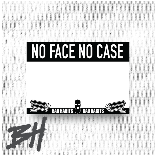 No Face No Case - Sticker Pack of 50